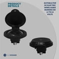 thumbnail image 3 of Five Oceans  Anchor Windlass Up/Down Deck Foot Switch, Heavy Duty UV-Stabilized Black Plastic Hinged Cover, 12-Volts, 4-Inch Diameter, Rated at 150 Amps - FO4430-M2, 3 of 8