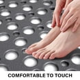 thumbnail image 5 of Large  Non Slip Shower Mat,  for Inside Shower - Soft TPE Anti Slip Long Shower Floor Mat with Large Drain Holes and Suction Cups, 5 of 8