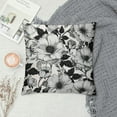 thumbnail image 2 of Wuche Throw Pillow Cover Black White Chrysanthemum Floral Hand Drawn Pillow Case Decorative for Sofa Couch Chair Bedroom, 2 of 5