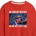 thumbnail image 3 of Disney - Darkwing Duck - Me & My Bestie Getting Food - Toddler & Youth Long Sleeve Graphic T-Shirt, 3 of 5