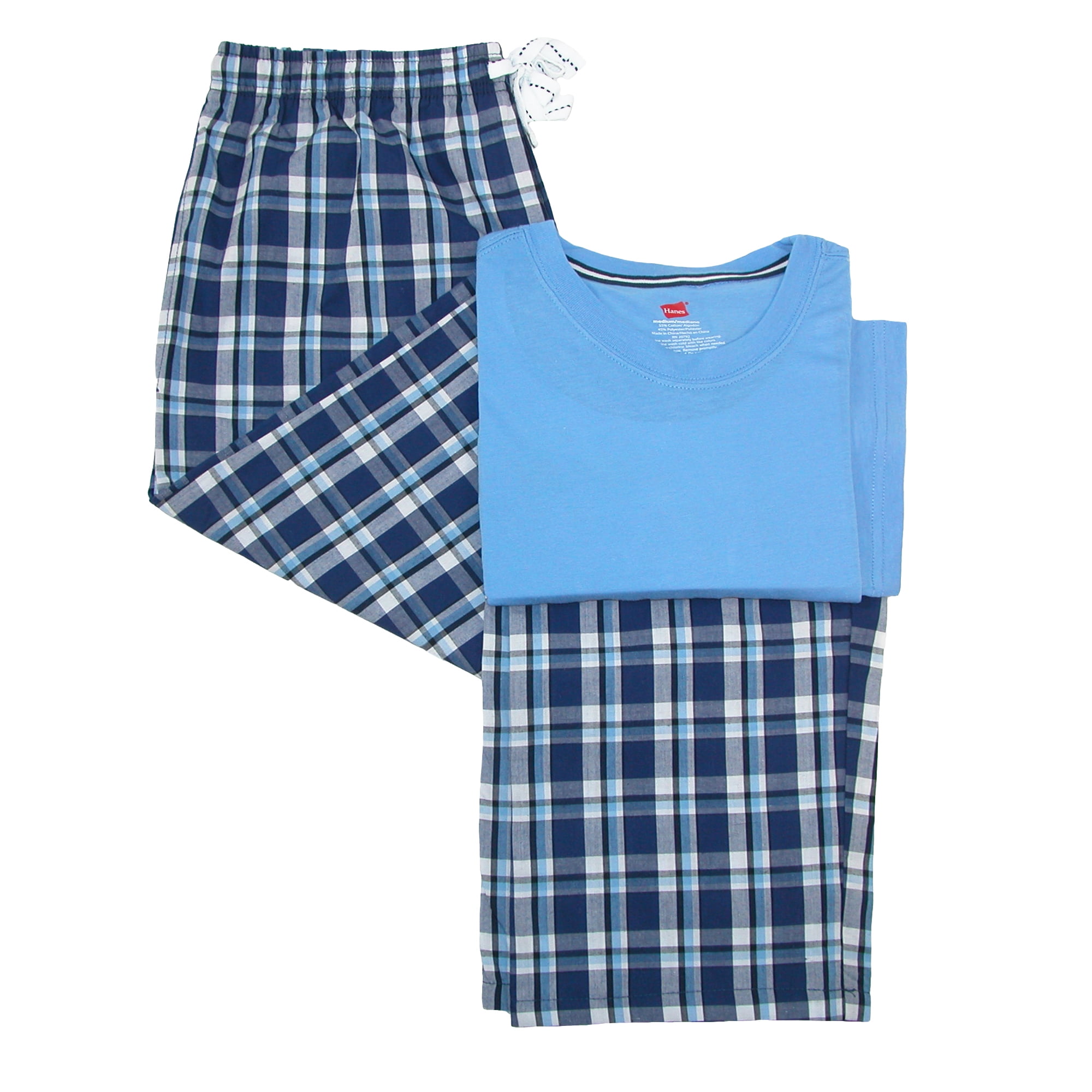 Hanes Men's Tee and Woven Sleep Pant Pajama Set Walmart Canada
