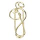 thumbnail image 3 of Lot de 100 trombones en forme de note, design innovant et mignon, résistants à la corrosion, dorés, pour bureau, maison, école, hôpital, 3 of 4