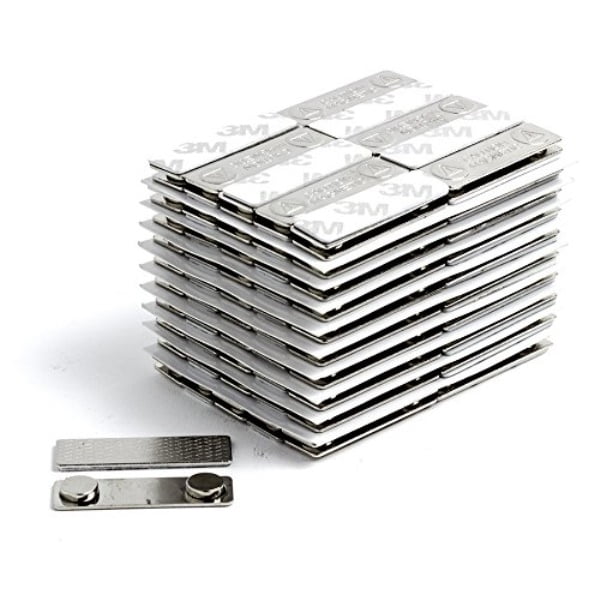 50 pack name badge tag fastener backing with adhesive