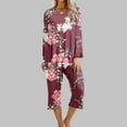 thumbnail image 5 of Hvyesh Women's Pajamas Set Soft Long Sleeve Sleepwear Loungewear Pjs Sets Cute Print 2 Piece Lounge Sets, 5 of 5