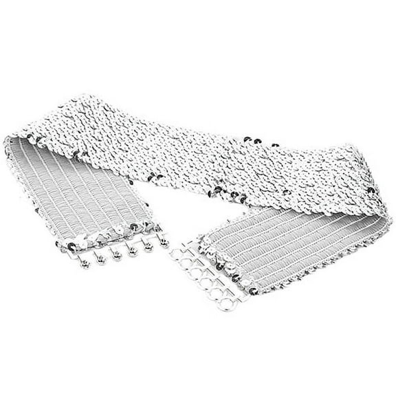 JANGSLNG Women's Cool Punk Sparkling Sequins Elastic Stretch Wide Waistband Waist Belt
