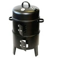 thumbnail image 2 of CUISILAND Charcoal BBQ Smoker with Multifunctional Feature, Black, 2 of 6