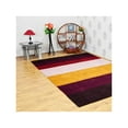 thumbnail image 1 of 6 ft. 7 in. x 9 ft. 10 in. Hand Knotted Gabbeh Silk Mix Contemporary Rectangle Area Rug, Brown & Red, 1 of 1