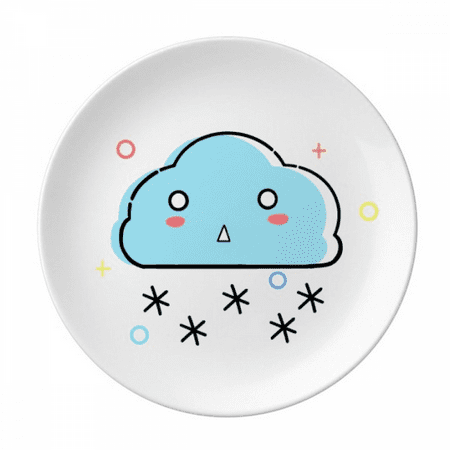 

Sleet Snow Rain Lovely Plate Decorative Porcelain Salver Tableware Dinner Dish