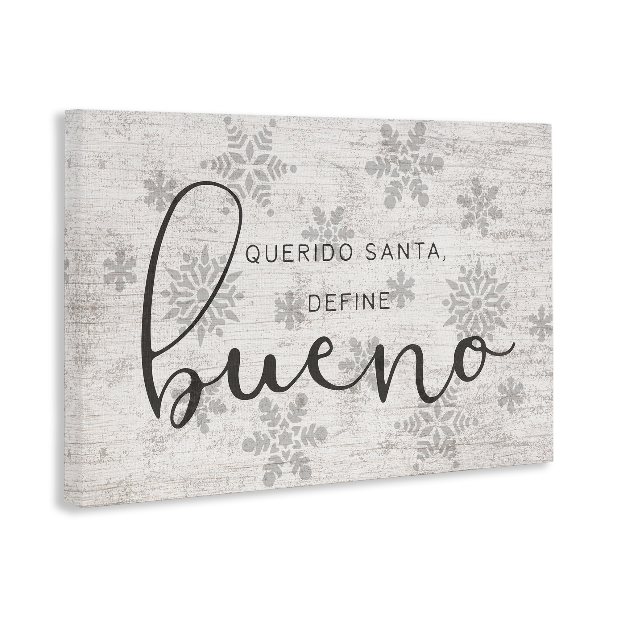 Stupell Industries Querido Santa Define Bueno Holiday Painting Wrapped Canvas Art Print Wall Art, 36 x 24