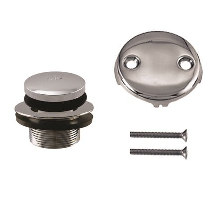 Overflow Faceplate - Westbrass Tip Toe Tub Drain Trim Set with Two-Hole Overflow Faceplate