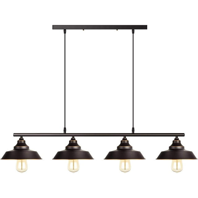 Industrial Pendant Lighting Kitchen Island Light Oil Rubbed Bronze Finish with Highlights Rustic