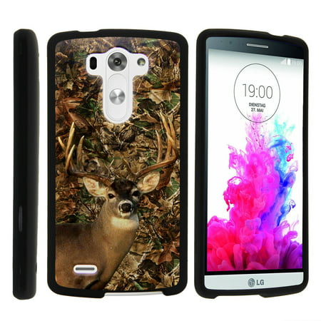 LG G3 D850, LS990, VS985, [SNAP SHELL][Matte Black] Snap On Hard Plastic Protector with Non Slip Coating with Unique Designs - Deer Hunting