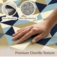 thumbnail image 6 of ODIKA 4'x6' Washable Area Rug Stain Resistant, Low Pile, Easy Care Pvc Geometric Bottom Contrasting Tonal Blocks Repeating Motif for Dorm Room, Small Living, 6 of 7