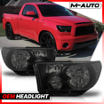thumbnail image 2 of M-AUTO Headlights Assembly Pair for 07 08 09 10 11 12 13 Toyota Tundra / 08-17 Sequoia, Black Housing Smoke Lens Clear Corner, 2 of 8