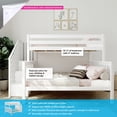 thumbnail image 2 of Max & Lily Solid Wood Twin over Full with Staircase for Kids, White, 2 of 13