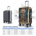 thumbnail image 2 of Travel Luggage Cover Protector - Coffee-Drinking Skull Anti-Scratch Suitcase Covers Fits 18-32 Inch Luggage, 2 of 5