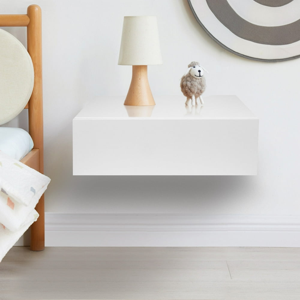 Kritne Modern Floating Nightstand Wall Mounted Floating Bedside Table Nightstand Shelf with