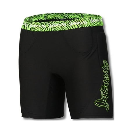 Soffe N5000W0BKSML 7 in. Intensity Womens Padded Slider with Pelvic, Black & Yellow Zebra - Small