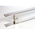 thumbnail image 3 of 1 Foot Length Stainless Steel Front Door Handles Chrome Mirror Polished Finish, Modern Door Pull Handle for Sliding Barn Doors Metal Gate Commercial Glass Doors Interior Exterior, Flat Rectangle Bar, 3 of 13