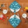 thumbnail image 4 of GZHJMY Sea Beach Starfish Cloth Napkins Set of 4, Reusable Washable Polyester Dinner Napkins for Family, Restaurant, Wedding, Party Decor 20 x 20 Inch, 4 of 7