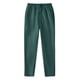 thumbnail image 1 of Pantalones termicos Gibobby para mujer pantalones de chándal con forro polar anchos rectos (Verde, M), 1 of 3