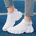 thumbnail image 5 of Unisex Knit Sock Running Shoes Breathable Slip-On Sneakers with Cushioned Thick Sole Lightweight Non-Slip Walking Gym Travel Casual Shoes for All-Day Comfort, 5 of 9