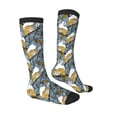 thumbnail image 3 of Picia Women Crew Soft Moisture-wicking Socks Squirrel And Leaves Pattern Design Cotton Socks, One Size fit All, 3 of 9