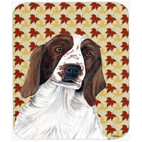Carolines Treasures  Welsh Springer Spaniel Fall Leaves Portrait Mouse Pad