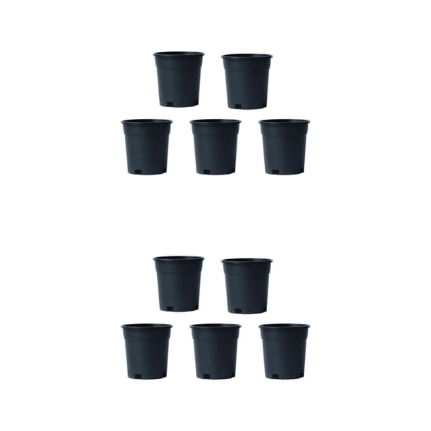 Macetas de plástico Yuarrent 5x negras calibre 14 2Conjunto