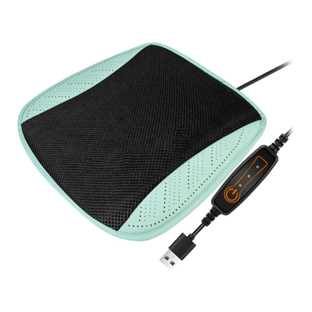 Almencla Generic USB 8 Fans Car Seat Cushion Breathable Seat Cover for Home Suvs Light Green