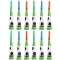 thumbnail image 1 of Shisuyan 18pcs Party Trumpets Green Plastic Cheering Horn for Carnival Events Gatherings, 1 of 9