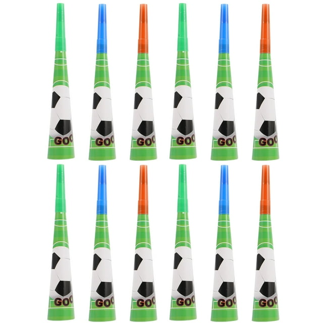 Shisuyan 18pcs Party Trumpets Green Plastic Cheering Horn for Carnival Events Gatherings