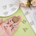 thumbnail image 3 of 1 Box 12Pcs Silver Jewelry Clasps Jewelry Closure Ring Round Small 24 x 19.5mm 925 Sterling Silver Plated Brass Spring Close Snap Hooks Buckles, 3 of 7