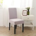 thumbnail image 3 of Dining Chair Cover Set of 4 Thicker Plush Stretch Spandex Dining Chair Slipcovers Removable Washable Decorative Chair Protector Seat Covers for Dining Room Wedding Banquet Party Decor (Light Grey), 3 of 8