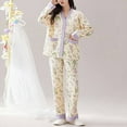 thumbnail image 2 of Nmnitkp Cotton Pajamas for Women Set,Pajamas for Women Set,Womens Pajama Sets Short Sleeve Pajamas for Women Sets Soft Lounge Sets Casual V Neck Sleepwear PJS, 2 of 8