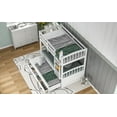 thumbnail image 5 of Twin over Twin Wood Bunk Bed with Trundle and Drawers,White, 5 of 13