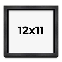 12x11 Frame Black Charcoal Grey Wood Textured Picture Frame | 0.75 Inch Moulding Width | Gunmetal