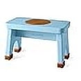 thumbnail image 3 of Hevea Natural Rubberwood Kids Step Stool (Dusty Blue), 3 of 4