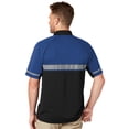 thumbnail image 2 of Men's High Visibility Moisture-Wicking Polo Shirt - Royal/Black, Medium, 2 of 3