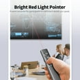 thumbnail image 4 of Amdohai Remote Control Presentation & Media Mode Presenter Remote with Red Light Wireless PPT Clicker Wide Compatibility Black, 4 of 7