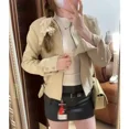 thumbnail image 2 of -Chaqueta de ante Vintage para mujer, abrigo de estilo universitario japonés, estilo años 2000, moda coreana, Primavera, 2 of 5