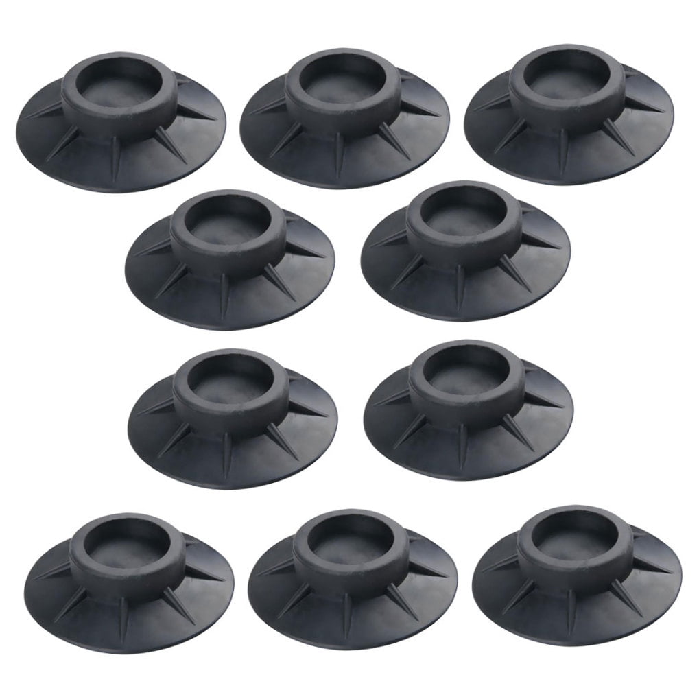 FOLOYORI 10Pcs Black Anti Walk Washer Pads with Car Tire Structure Design for Washer Stability