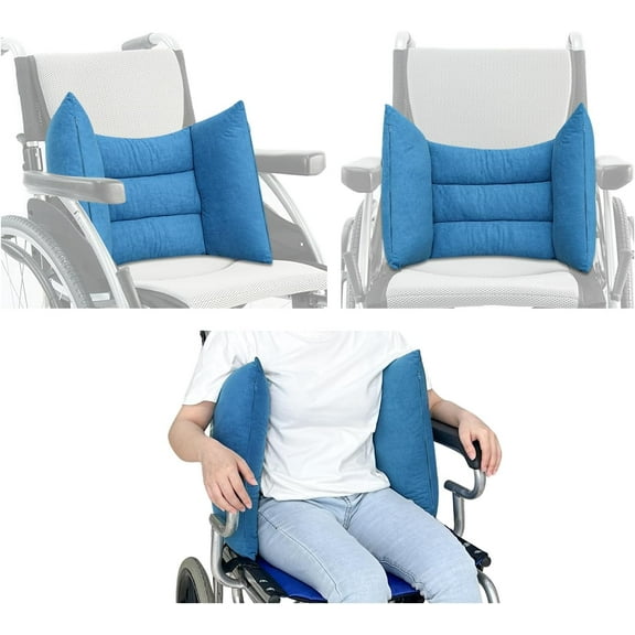 Lateral Support for Wheelchair Back Support Cushion for Pressure Relief Folding Pads Improving Better Posture Sitting Assist Wedge for Elderly Disabled Stroke Patients in Recliner Wheelchair