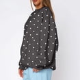 thumbnail image 5 of Bexdxz Women's Oversized Polka Dot Crewneck Sweatshirt, Soft Long Sleeve Pullover Top, Casual Y2K Fall Daily Wear Outfit Dark Gray S, 5 of 6