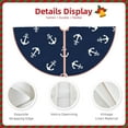 thumbnail image 5 of Kll Nautical Themed Simple Anchors Christmas Tree Skirt 48",Party Decorations Farmhouse For Christmas Decorations Holiday Party, 5 of 8