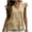 Khaki, variant on CBASIHI Cotton Linen Flutter Sleeve Tops for Women- Casual Trendy V Neck Summer Loose Fit Flowy T Shirts Khaki Size XL