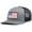 Heather Grey/Black, variant on Mens Beer American Flag Funny Beer Bottle Flag Patch Mesh Back Trucker Hat Baseball Cap, Heather Grey/Black