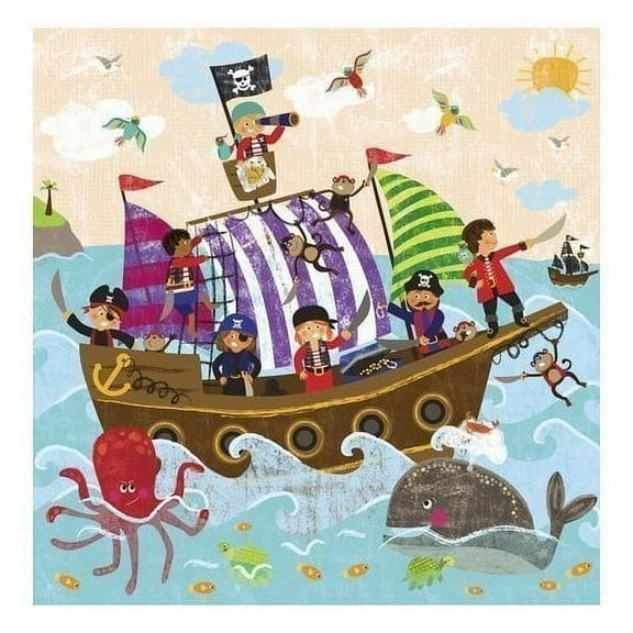Oopsy Daisy's Swashbuckling Good Time Canvas Wall Art, 18x18
