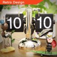 thumbnail image 3 of Betus Flip Desk Clock - Mechanical Retro Style -Digital Display Battery Powered - Home & Office Décor, 3 of 8