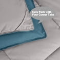 thumbnail image 2 of HIG Light Weight Down Alternative Comforter Set, Queen, Dust Blue, Reversible, 2 of 9